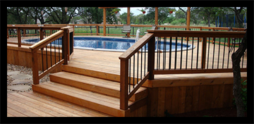 Building & contracting decks and fences and patio's around pools and Driveways and parking areas. 